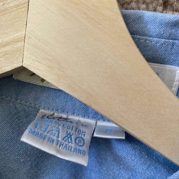 Casey Coleman Button-Up Long Sleeve  Embroidered Reindeer Cotton Shirt S #302 - Picture 8 of 8